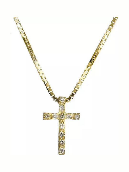 Damen Gold Kreuz 18K