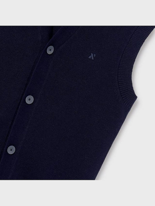 Kids Vest Cotton Navy Blue