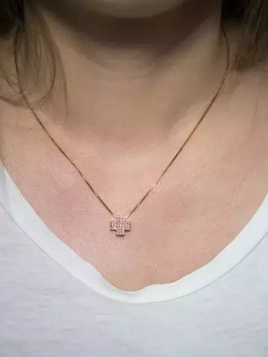 Cruci Roz Aur 18K Fără Lanț Cruci Roz Aur 18K Fără Lanț