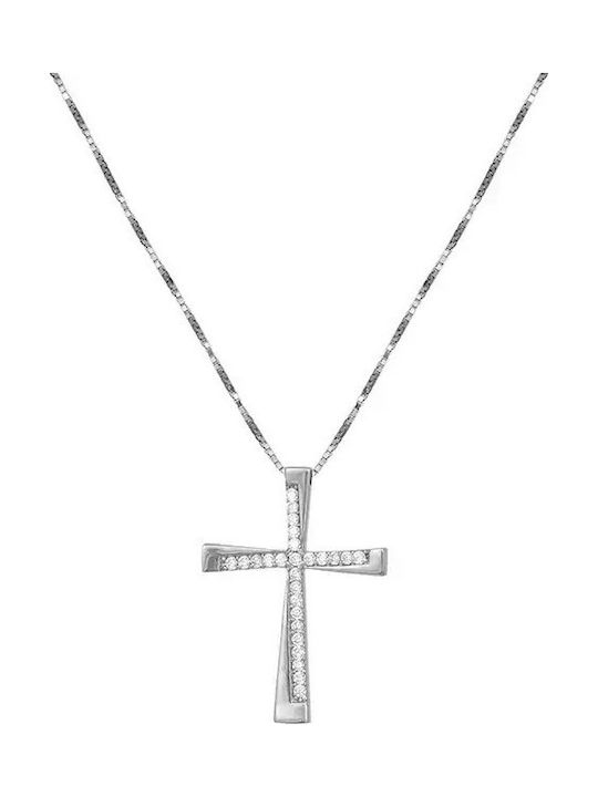 White Gold Cross 14K
