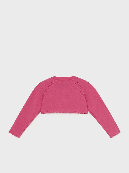 Kinderbolero Gestrickt Magenta