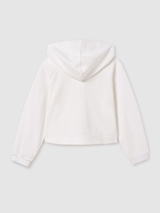 Kinder-Sweatshirt Strickjacke Ecru
