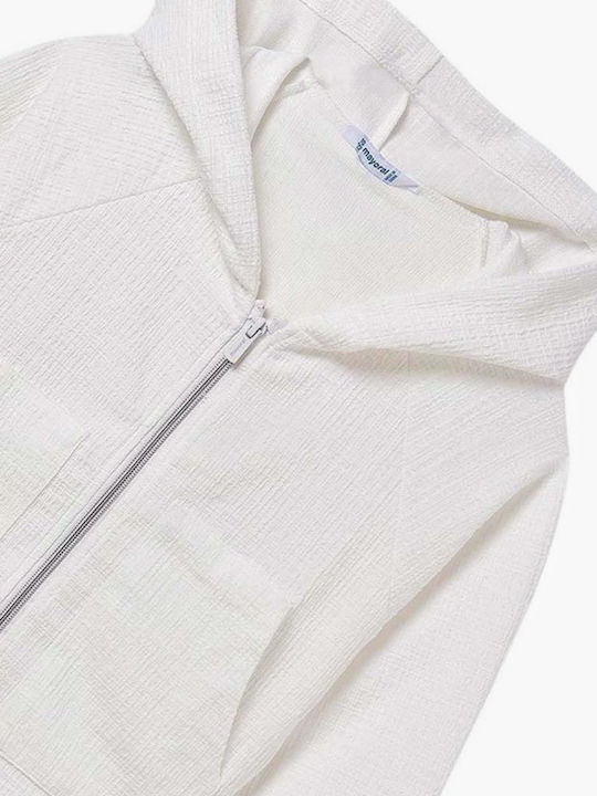 Kinder-Sweatshirt Strickjacke Ecru