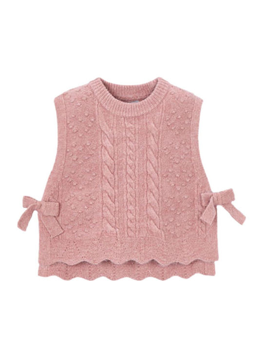 Kinderveste Gestrickt Pink