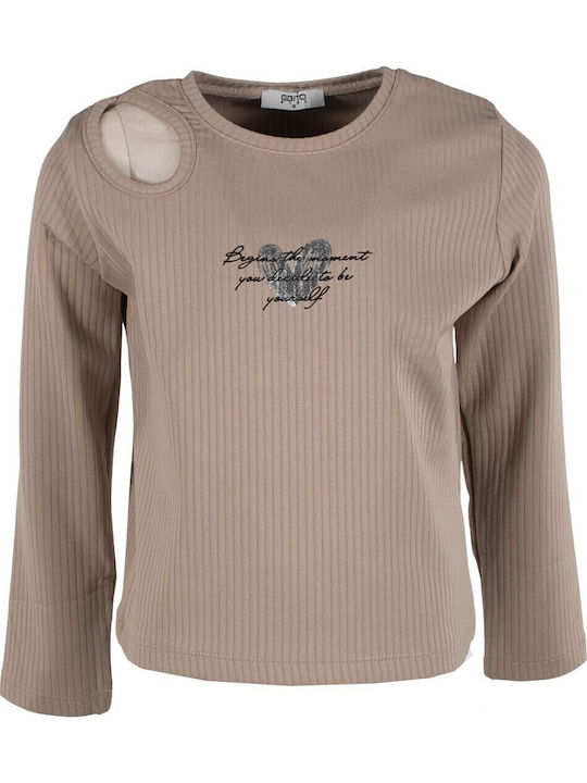 Kids' Shirt Long Sleeve Beige