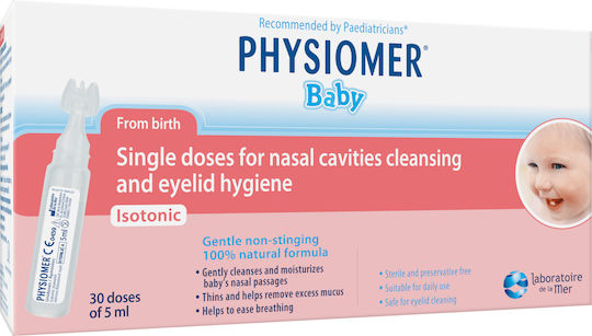 Physiomer Baby Αμπούλες Φυσιολογικού Ορού για Βρέφη 30 x 5ml