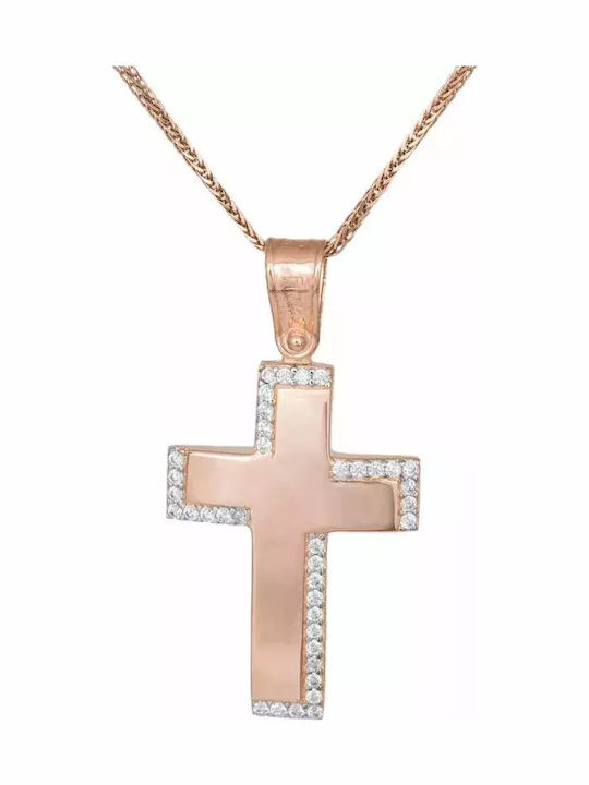 Rose Gold Cross 14K