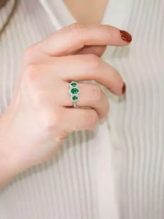 Ring with Zircon made of Gold 14K