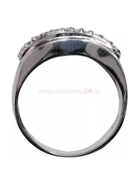 Set Damen Ringe Ewigkeitsringe mit Zirkonia aus Weißgold 14K