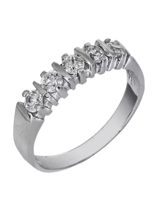 Damentagring Weißgold 14K