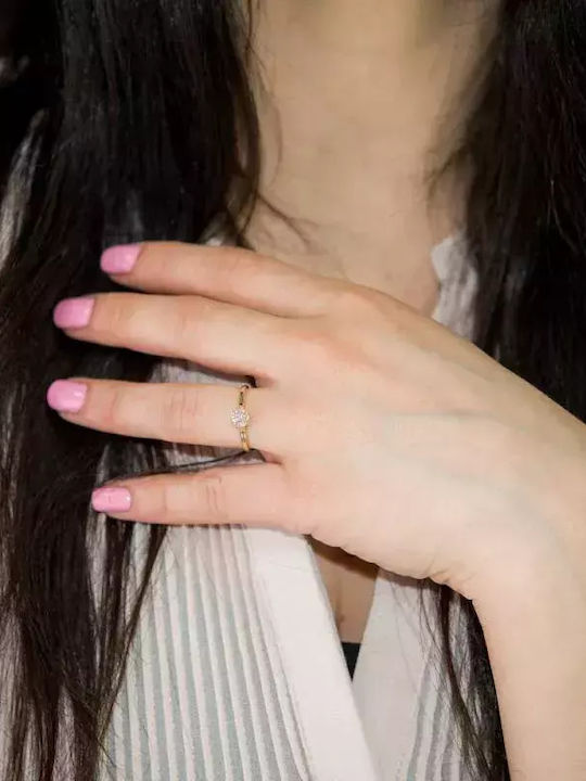 Femeie Inel cu Zirconiu din Aur 14K