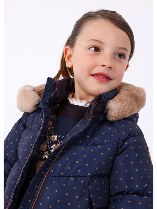 Kinder Freizeitjacke Kurz mit Kapuze Marineblau