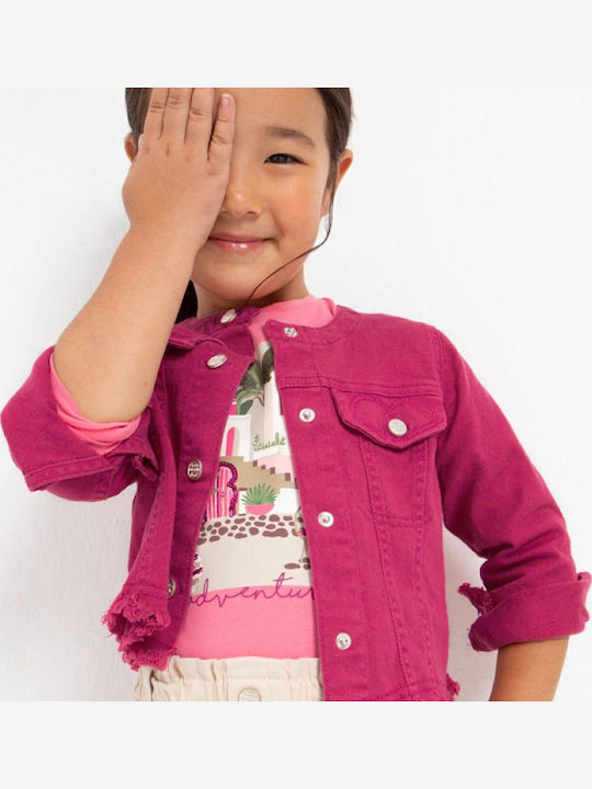 Ecofriends Kids Casual Short Fuchsia Jacket