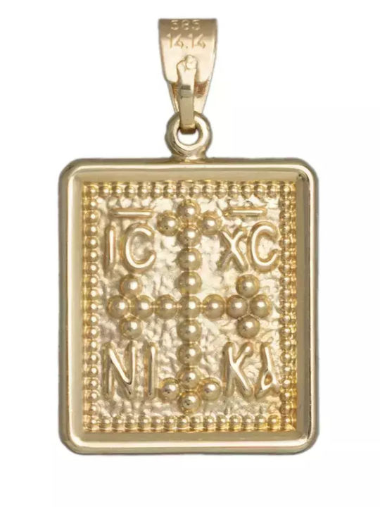 Child Safety Pin Talisman made of Gold 14K