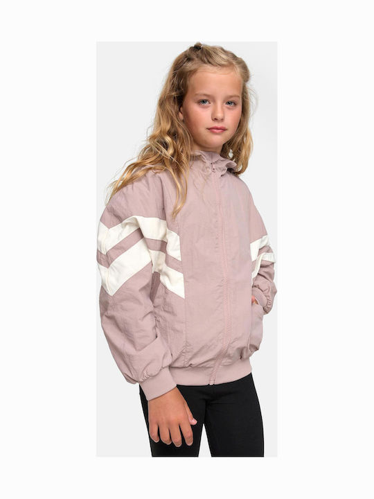 Kids' Casual Jacket Short with Hood Pink