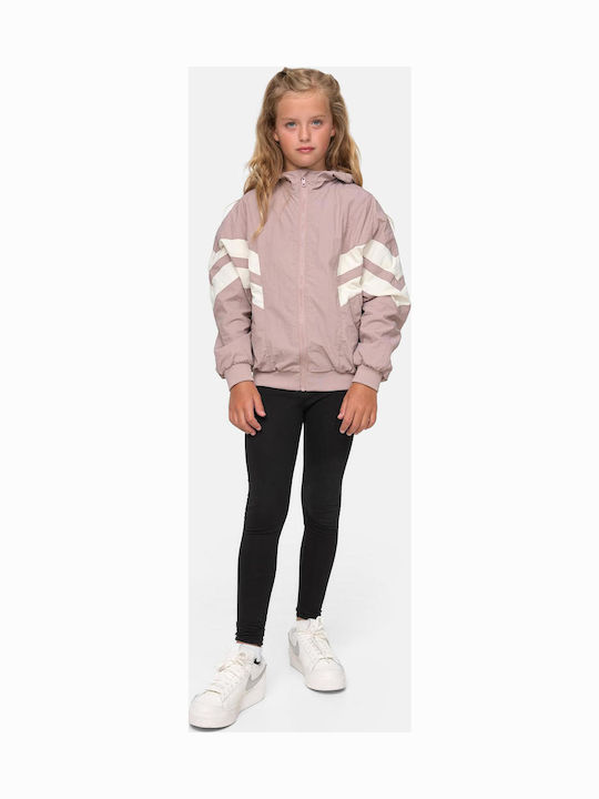 Kids' Casual Jacket Short with Hood Pink