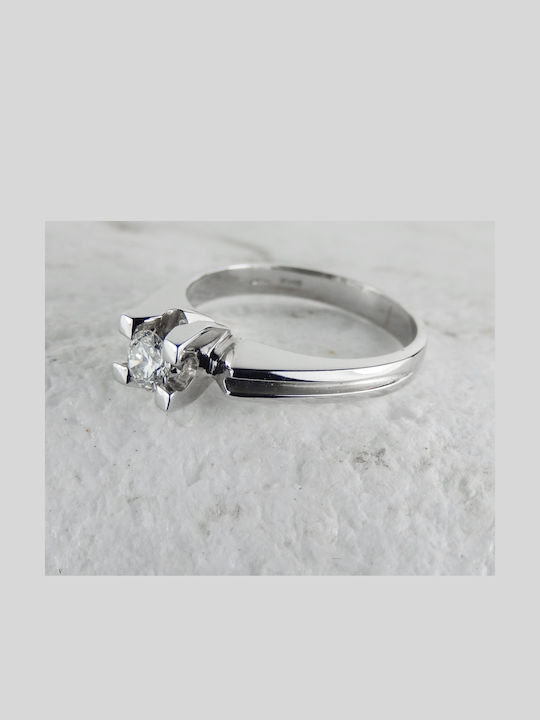 Val'oro Единичен камък от Бяло злато 18K с Диамант