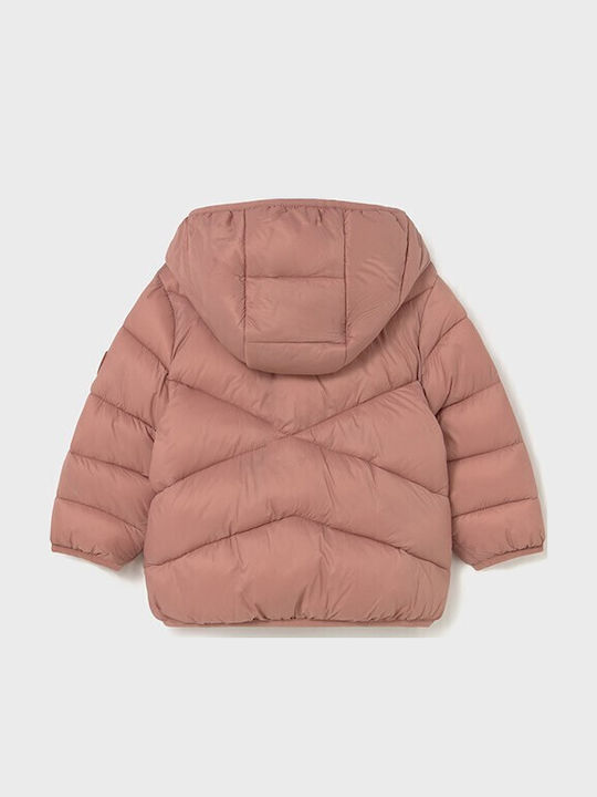 Kinder Freizeitjacke Lang mit Kapuze Pink