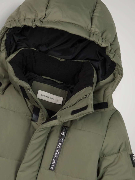 Kinderjacken & Winterjacken Parka mit Kapuze Khaki Essential