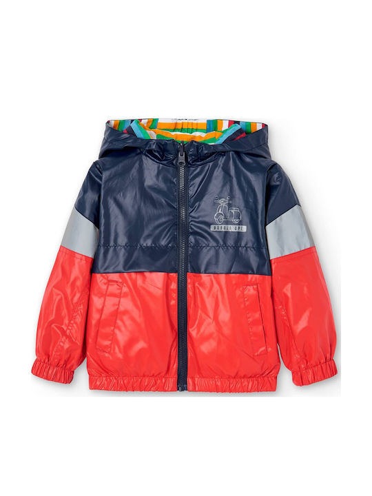 Kids' Casual Jacket Short Double Sided with Hood Multicolour