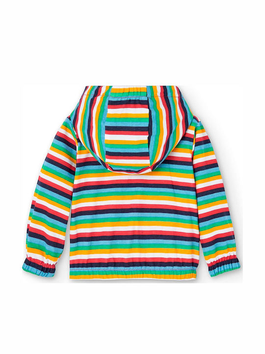 Kids' Casual Jacket Short Double Sided with Hood Multicolour