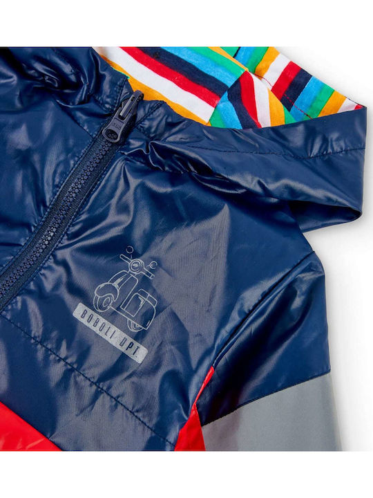 Kids' Casual Jacket Short Double Sided with Hood Multicolour