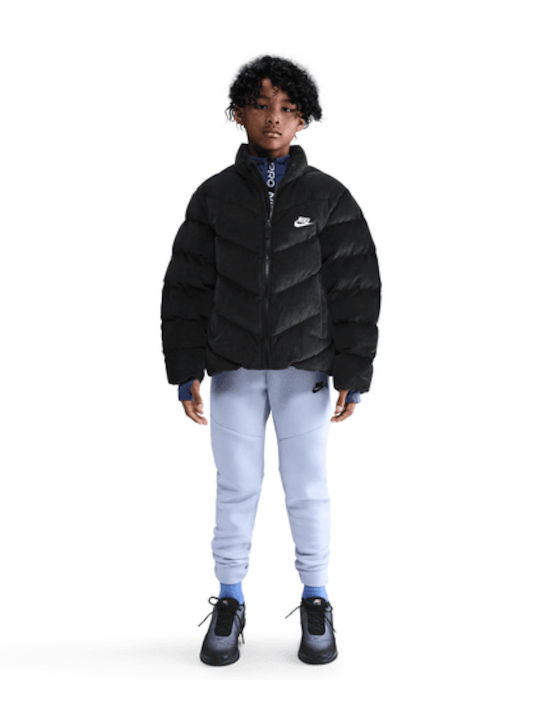 Kids' Sports Jacket with Lining Black Therma-fit