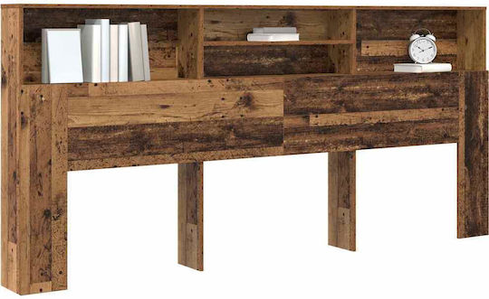vidaXL Wooden Brown Bed Headboard 220cm