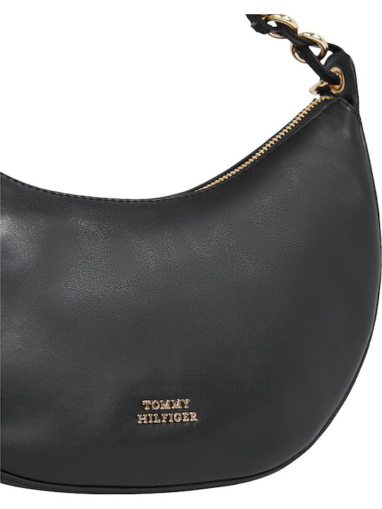 Moon Leather Crossover Leather Women's Bag Shoulder Black