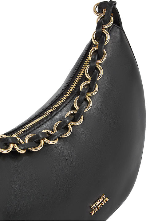 Moon Leather Crossover Leather Women's Bag Shoulder Black