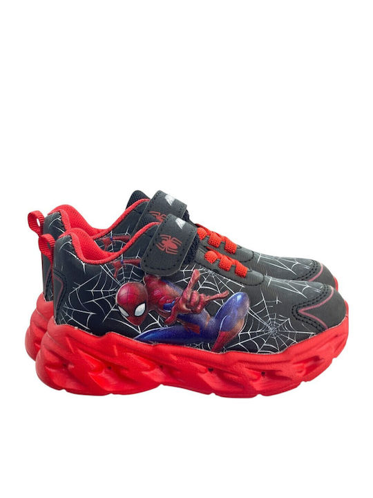 Παιδικά Sneakers με Σκρατς & Φωτάκια Μαύρα