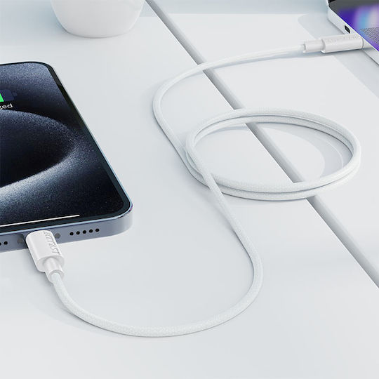Acefast USB 2.0 Cable USB-C male - USB-C 60W White 1.2m