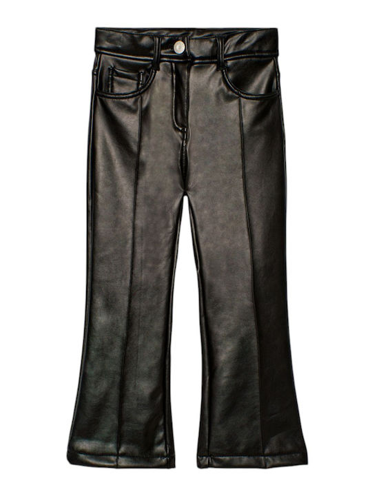 Kids' Leather Pants Black