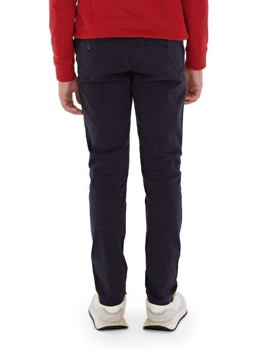 Kids' Chino Fabric Pants Dark Blue