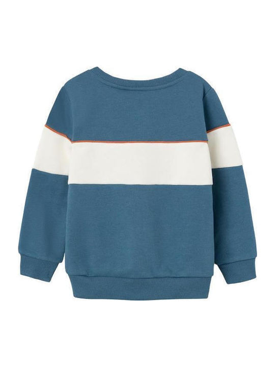Kids Sweatshirt Cardigan Cotton with Hood Blue