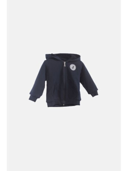 Kids Sweatshirt Cardigan with Hood and Pockets Blue