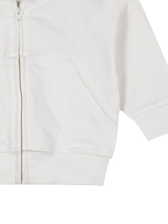 Kids Sweatshirt Cardigan with Hood Ecru 11-223451-5