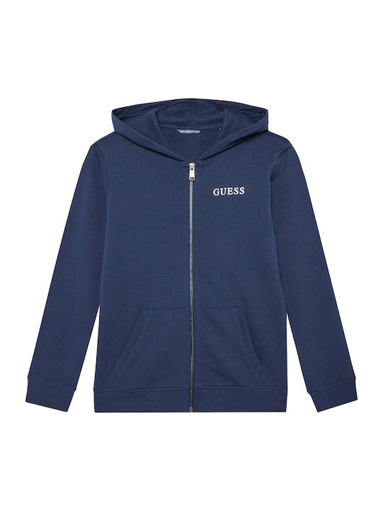Kids Sweatshirt Cardigan with Hood Blue Active
