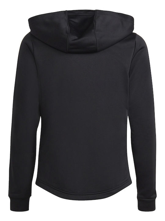Athletic Kids Cardigan with Hood Black Aeroready 3-Stripes