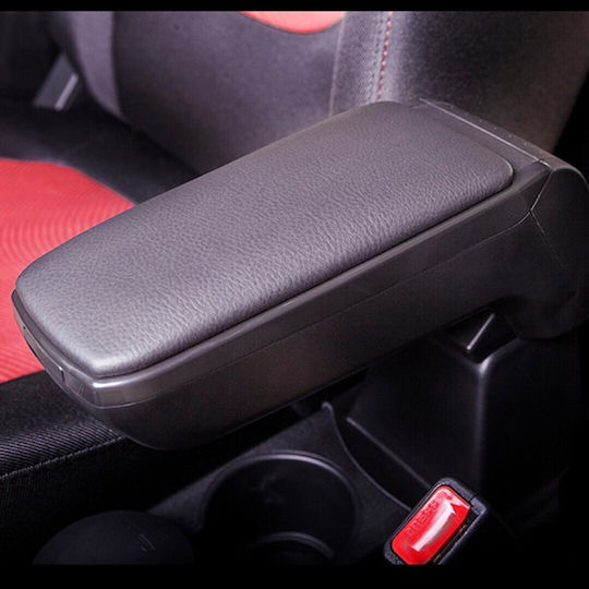 Rati Armster Car PU Armrest for Fiat Panda 2012+ Black