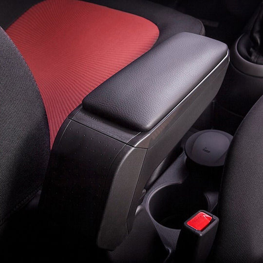 Rati Armster Car PU Armrest for Fiat Panda 2003-2013 Black