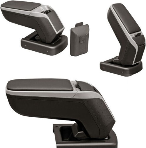 Rati Armster Car Leather Armrest for Ford Focus 2018+ Silver