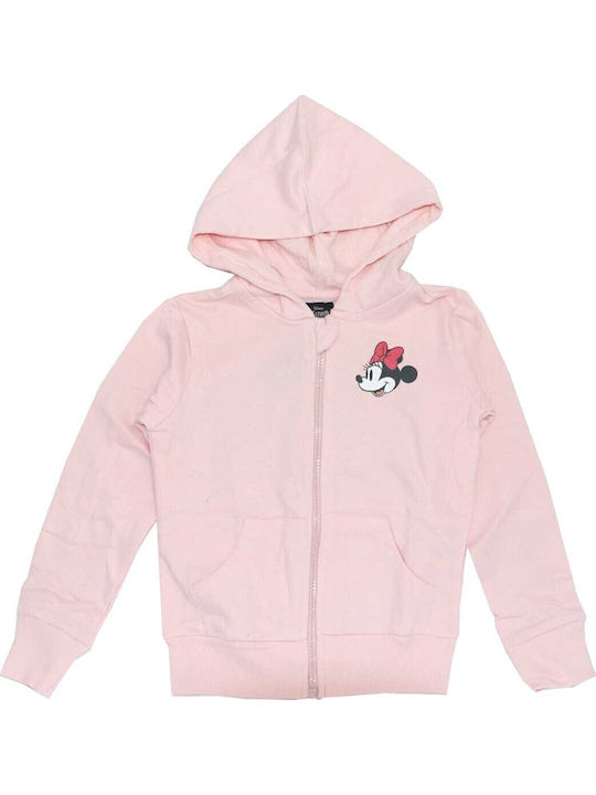 Παιδική Ζακέτα Φούτερ με Κουκούλα Ροζ Minnie Mouse