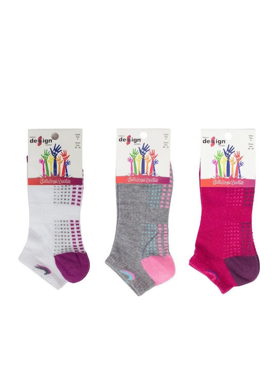 Design Socks Детски къси чорапи Colorful 3 Чифта