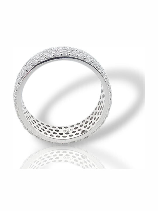 Mentzos Women's Eternity Silver Ring Mentzos Women's Eternity Silver Ring