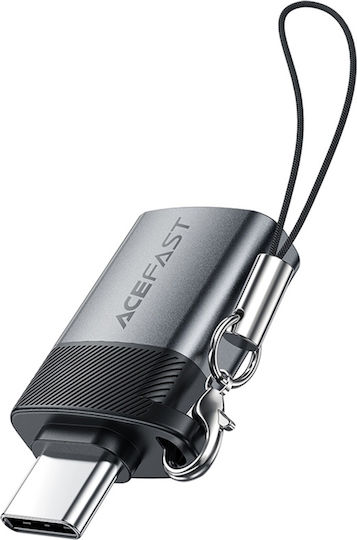 Acefast Converter USB-C male to USB-A female Gray 1pcs