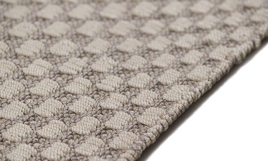 Tapicap Lucrat manual Covor De exterior Rectangular Beige-white