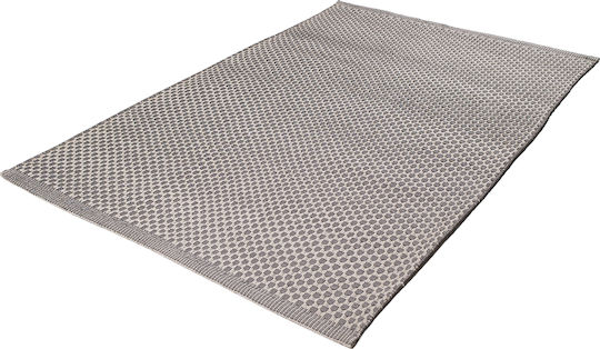Tapicap Handgefertigt Teppich Außenbereich Rechteckig Synthetisch,Polyester/Cotton/Leather White-grey