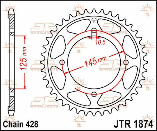 JT Sprockets Hinteres Ritzel für Yamaha XVS 250