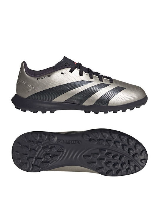 Predator League Kids Turf Soccer Shoes Silver